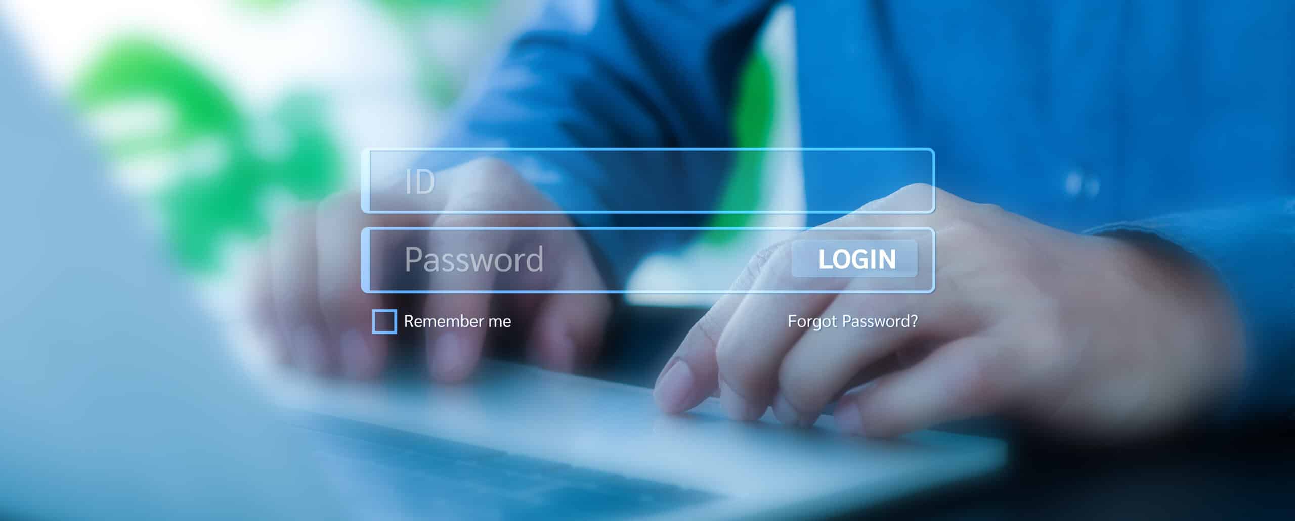 Hand login username and password icon for safety internet security access or user sign registration menu for social media member verification personal information account submit register.